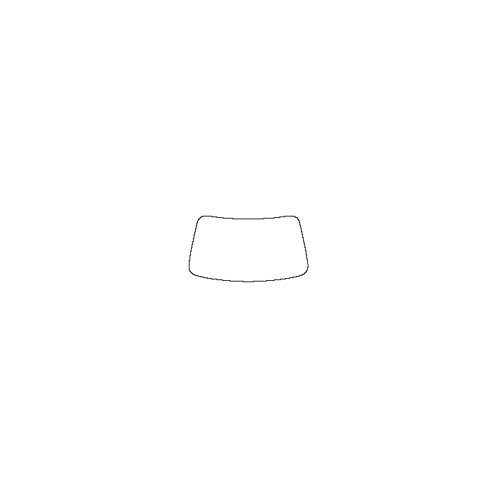 MG ZS (EU) Window 2025 - Windshield (inside) (without mirror and dotted area cutout, Edge exceeds the innder side of black cermi