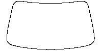 MG ZS (EU) Window 2025 - Windshield (inside) (without mirror and dotted area cutout, Edge exceeds the innder side of black cermi