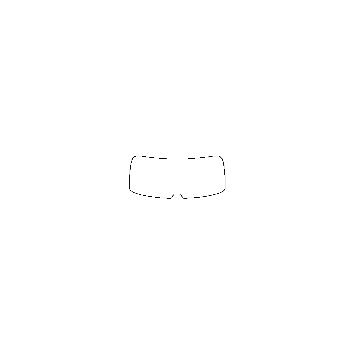 MG ZS (EU) Window 2025 - Rear Window (Edge ends at the inner side of dotted area)