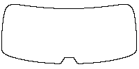 MG ZS (EU) Window 2025 - Rear Window (Edge ends at the inner side of dotted area)