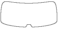 MG ZS (EU) Window 2025 - Rear Window (Edge exceeds the innder side of black cermic by 3mm)