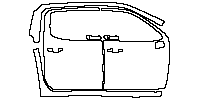 Chevrolet Silverado 1500 2019 - (right) Door+Side Skirt+Rear Fender (Crew Cab)