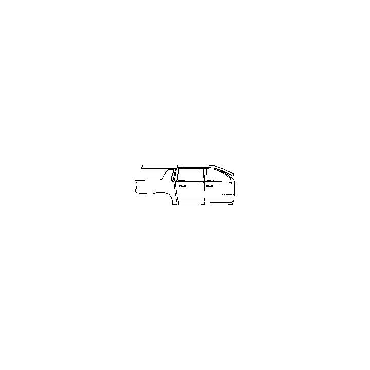 GMC Yukon XL Denali 2025 - (right) Door+Side Skirt+Rear Fender