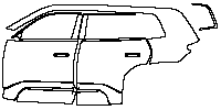 FangChengBao (BYD LEOPARD) Ti 3 Exterior 2025 - (left) Door+Rear Fender+Side Skirt
