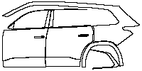 Volkswagen Teramont Pro Exterior 2025 - (left) Door+Side Skirt+Rear Fender