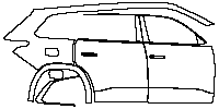 Volkswagen Teramont Pro Exterior 2025 - (right) Door+Side Skirt+Rear Fender