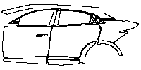 Alpine A 390 Exterior 2025 - (left) Door+Rear Fender+Side Skirt