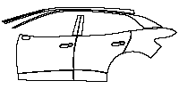 Volkswagen ID.4 (CN) X 2021 - (left) Door+Side Skirt+Rear Fender