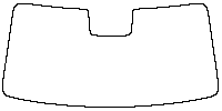 FangChengBao (BYD LEOPARD) Ti 7 Windows 2025 - Windshield (inside) (with mirror and dotted area cutout , Edge exceeds the innder