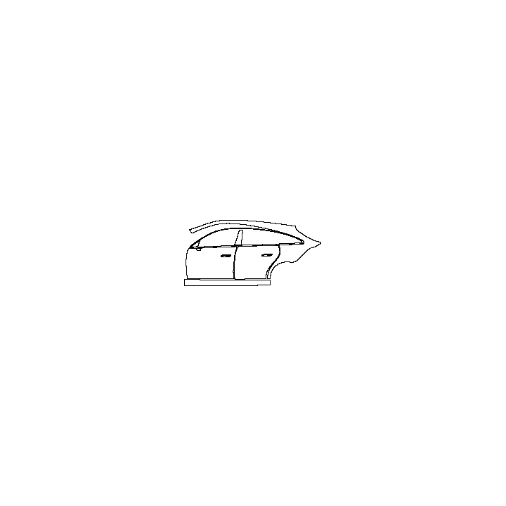 Mercedes-Benz CLA Shooting Brake Electric 2026 - (left) Door+Side Skirt+Rear Fender