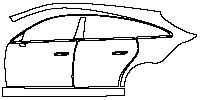 Mercedes-Benz CLA Shooting Brake Electric 2026 - (left) Door+Side Skirt+Rear Fender