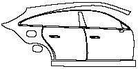 Mercedes-Benz CLA Shooting Brake Electric 2026 - (right) Door+Side Skirt+Rear Fender