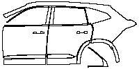 Renault Grand Koleos (SEA) Techno 2026 - (left) Door+Side Skirt+Rear Fender