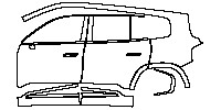 Mercedes-Benz GLB Electric AMG Line 2026 - (left) Door+Side Skirt+Rear Fender