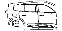 Mercedes-Benz GLB Electric AMG Line 2026 - (right) Door+Side Skirt+Rear Fender