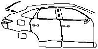 Audi Q3 Sportback 2020 - (right) Door+Rear Fender+Side Skirt