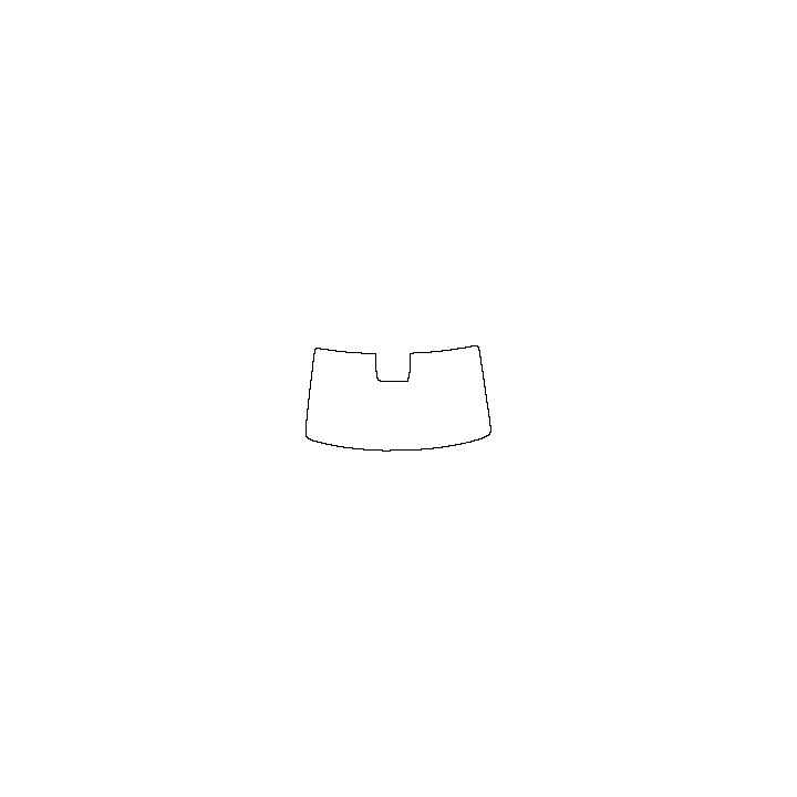 Hyundai IONIQ 9 Windows 2026 - Windshield (inside) (with mirror and dotted area cutout , Edge ends at the inner side of dotted a
