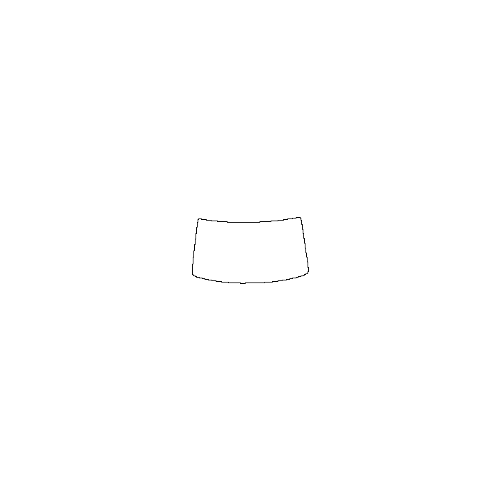 Hyundai IONIQ 9 Windows 2026 - Windshield (inside) (without mirror cutout , Edge ends at the inner side of dotted area)