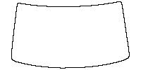 Hyundai IONIQ 9 Windows 2026 - Windshield (inside) (without mirror cutout , Edge ends at the inner side of dotted area)