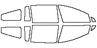 Hyundai IONIQ 9 Windows 2026 - Side Window (Edge ends at the inner side of dotted area)
