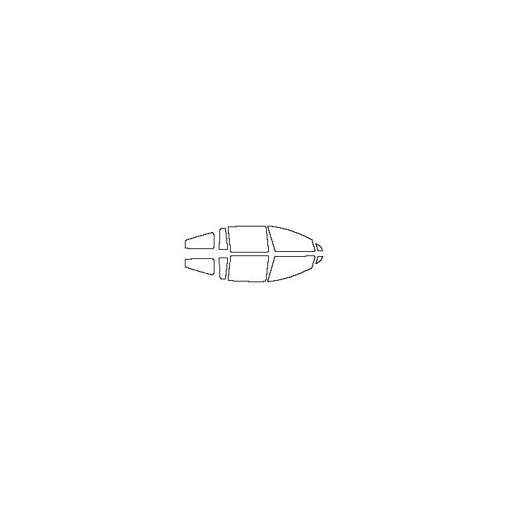 Hyundai IONIQ 9 Windows 2026 - Side Window (Edge ends at the inner side of dotted area)
