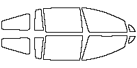 Hyundai IONIQ 9 Windows 2026 - Side Window (Edge exceeds the innder side of black cermic by 3mm)