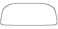 Hyundai IONIQ 9 Windows 2026 - Rear Window (Edge ends at the inner side of dotted area)