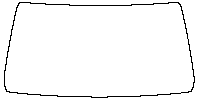 Toyota Hilux (EU) Double Cab 2026 - Windshield (inside) (without mirror and dotted area cutout)
