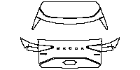 Skoda Enyaq iV (EU) Exterior 2021 - Trunk Lid (with ''SKODA'', ''ENYAQ'', ''SPORTLINE'' emblems)