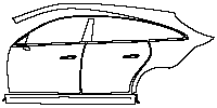 Mercedes-Benz CLA Shooting Brake Electric 2026 - (left) Door+Side Skirt+Rear Fender