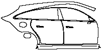 Mercedes-Benz CLA Shooting Brake Electric 2026 - (right) Door+Side Skirt+Rear Fender