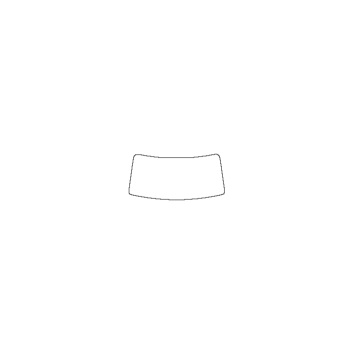 Denza B8 (SEA) Window 2026 - Windshield (inside) (without mirror and dotted area cutout, Edge ends at the inner side of dotted a