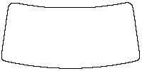Denza B8 (SEA) Window 2026 - Windshield (inside) (without mirror and dotted area cutout, Edge ends at the inner side of dotted a