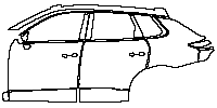 Audi Q3 SUV 2013 - (left) Door+Rear Fender+Side Skirt