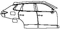 Audi Q3 SUV 2013 - (right) Door+Rear Fender+Side Skirt