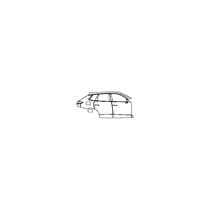 Audi Q3 SUV 2013 - (right) Door+Rear Fender+Side Skirt