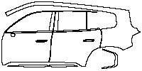 Mercedes-Benz GLB Electric Base 2026 - (left) Door+Side Skirt+Rear Fender