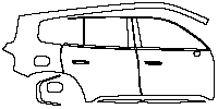 Mercedes-Benz GLB Electric Base 2026 - (right) Door+Side Skirt+Rear Fender