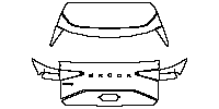 Skoda Enyaq iV (EU) Exterior 2021 - Trunk Lid (with ''SKODA'', ''ENYAQ'' emblems)