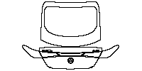 Mercedes-Benz GLC Coupe (2024) 2023 - Trunk Lid (split, with ''GLC 300'', ''4MATIC'' emblems)