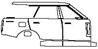 Land Rover Range Rover (23style) Long Wheelbase 2023 - (right) Door+Side Skirt+Rear Fender