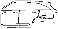 KIA Sorento LX 2021 - (left)Door+Side Skirt+Rear Fender