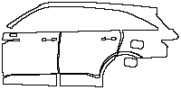 KIA Sorento LX 2021 - (left)Door+Side Skirt+Rear Fender (without Chrome trim strip on side skirt)