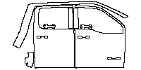 Ford Super Duty F-450 2023 - (right)Door+Rear Fender (Crew Cab , with ''6.7L POWER STROKE'' emblem on front door)