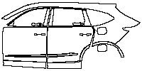 Acura MDX Exterior 2022 - (left) Door+Rear Fender+Side Skirt