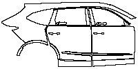 Acura MDX Exterior 2022 - (right) Door+Rear Fender+Side Skirt