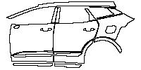 KIA Sportage (US) Exterior 2023 - (left) Door+Rear Fender+Side Skirt