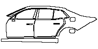 Genesis G90 Exterior 2023 - (left)Door+Side Skirt+Rear Fender