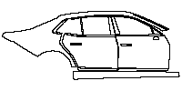 Genesis G90 Exterior 2023 - (right)Door+Side Skirt+Rear Fender