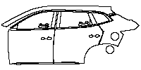 BYD Song Plus EV 2023 - (left) Door+Rear Fender+Side Skirt